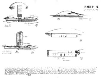 Figura 1  - Projeto Paço Municipal de São Paulo – Oscar Niemeyer e equipe – 1952 - Croqui do  arquiteto.
